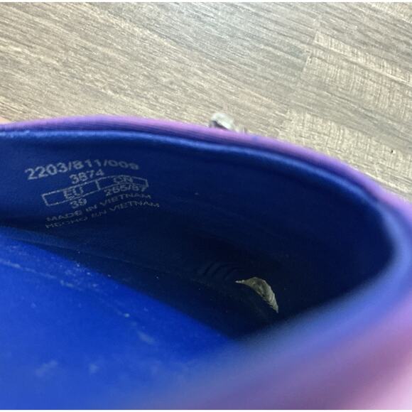 ZARA Slingback Kitten Heels Embellish Rhinestone Purple Blue 39/8.5 Quiet Luxury - Picture 9 of 9